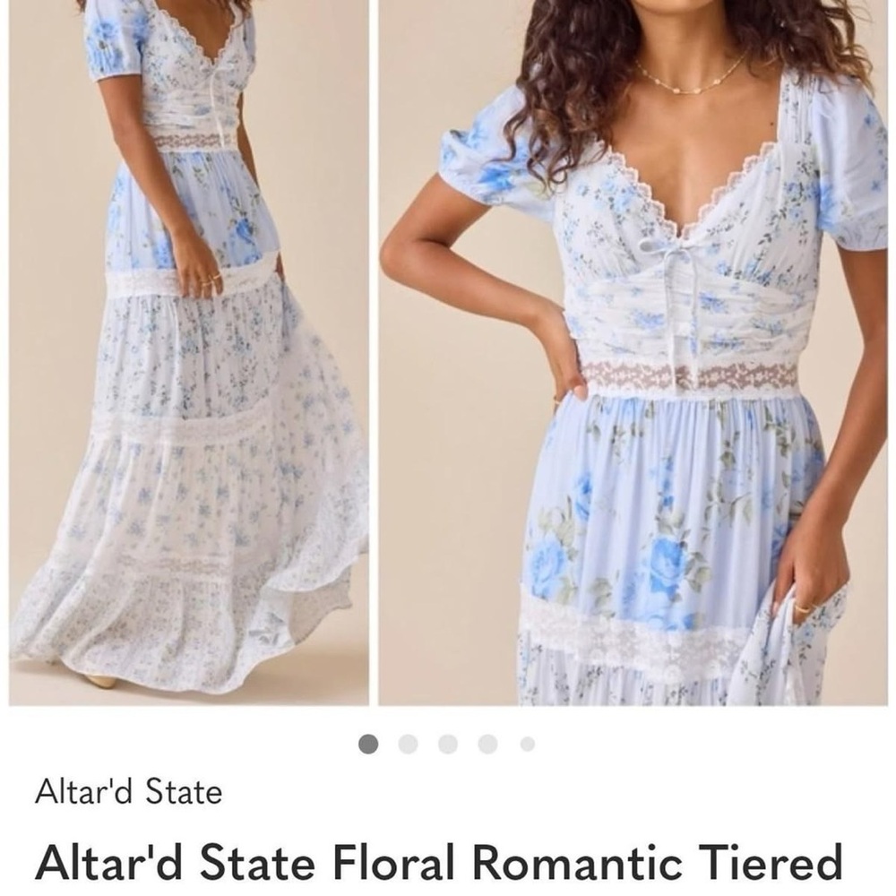 Altar’d state Hanna floral romantic tiered maxi dress
